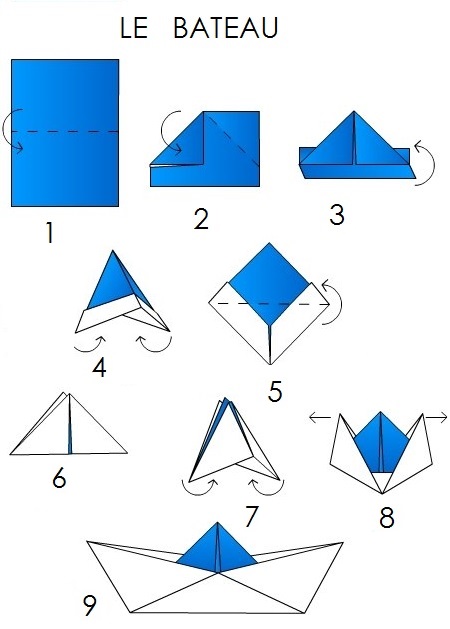 bateau origami